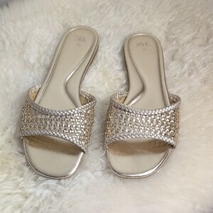 ZARA GOLDEN SANDAL SIZE 38